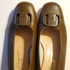 Ferragamo brown hills shoes